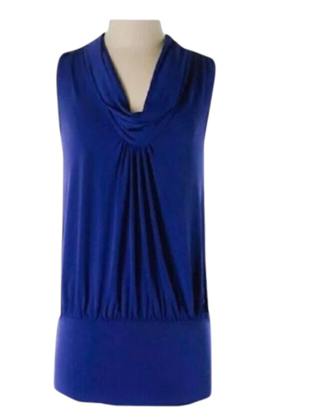 Express Draped Cowl Ruched Sleeveless Top